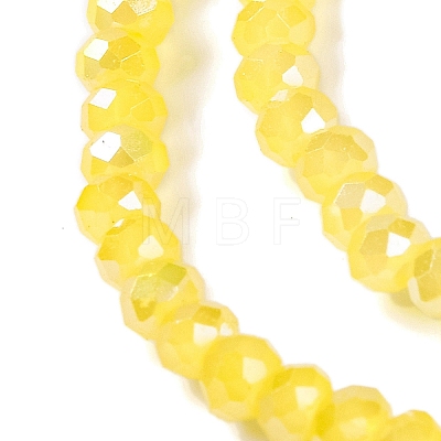 Baking Electroplate Glass Beads Strands X-DGLA-A039-J4mm-B23-1