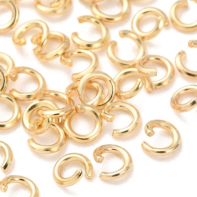 Brass Open Jump Rings KK-G604-08G-03-1