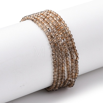 Natural Smoky Quartz Beads Strands G-Z116-A03-2mm-1