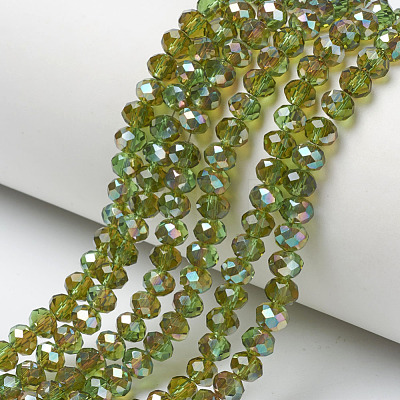 Electroplate Glass Beads Strands EGLA-A034-T6mm-J05-1