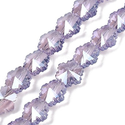 Electroplate Glass Beads Strands EGLA-B011-01A-PL04-1