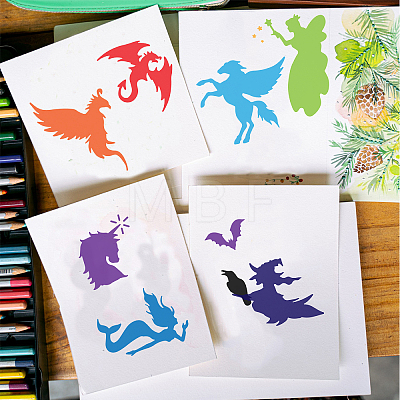 Plastic Drawing Painting Stencils Templates DIY-WH0396-0046-1