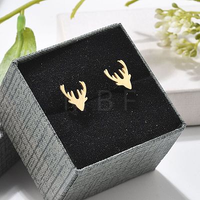 304 Stainless Steel Stud Earrings EJEW-I317-03G-1
