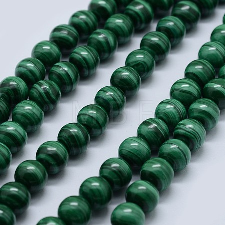 Natural Malachite Beads Strands G-F571-27AA1-7mm-1