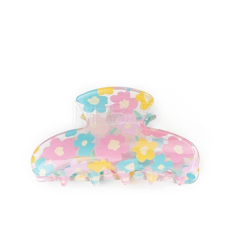 Flower PVC Claw Hair Clips PW-WG88AB0-04-1