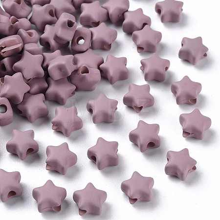 Spray Painted Acrylic Beads MACR-S373-45-O03-1