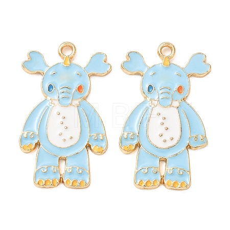 Alloy Enamel Pendants AL-CBA5FAE-02G-F-1