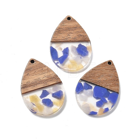 Resin and Walnut Pendants FIND-R051-15B-1