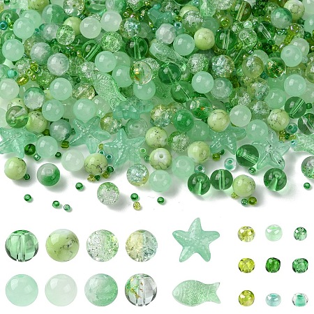 Mixed Styles Glass Beads GLAA-YW0003-73C-1