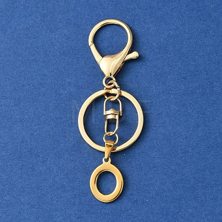 304 Stainless Steel Initial Letter Charm Keychains KEYC-YW00005-15-1