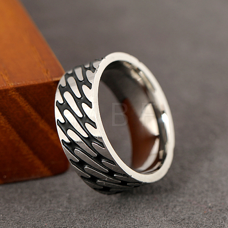 201 Stainless Steel Finger Rings for Men GF3329-1-1
