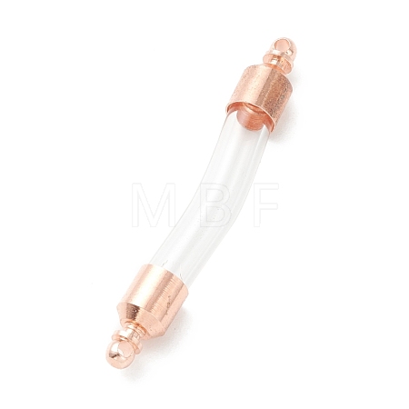 Transparent Glass Vial Pendant Normal Link Connectors GLAA-D004-01RG-02-1
