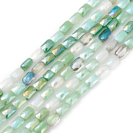 Gradient Color Electroplate Glass Bead Strands GLAA-E042-01D-1
