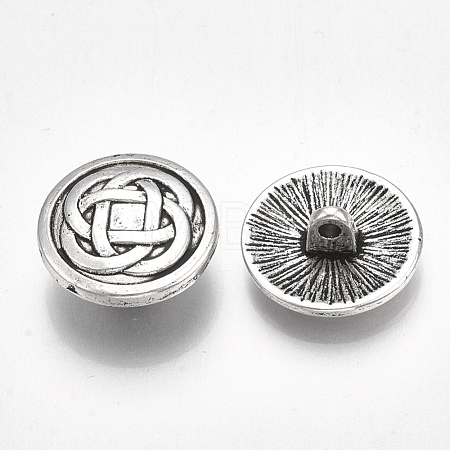 Tibetan Style Alloy Shank Buttons X-TIBE-31215-060AS-RS-1