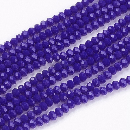 Opaque Solid Color Glass Bead Strands GLAA-F076-A05-1