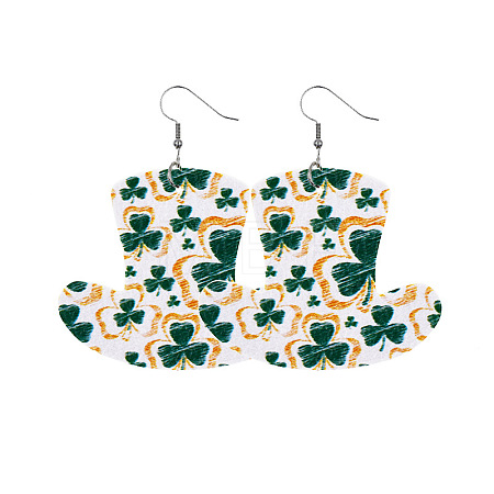 Saint Patrick's Day Imitation Leather Dangle Earrings FS-WG4E1C6-11-1
