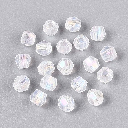 Transparent Spray Painted Glass Beads LS-EGLA-N018-4mm-12-1