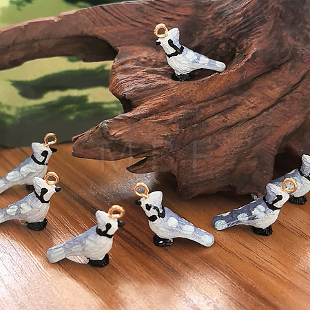 Spray Painted Opaque Resin Pendants RESI-K203-18-1