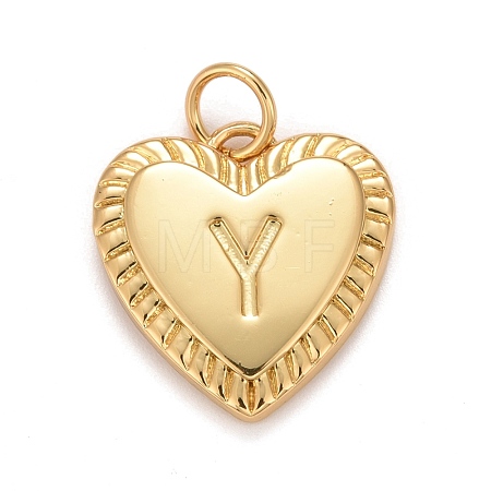 Rack Plating Real 18K Gold Plated Brass Pendants KK-E260-01G-Y-1