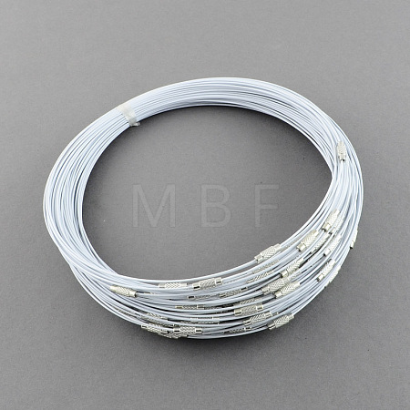Stainless Steel Wire Necklace Cord DIY Jewelry Making X-TWIR-R003-22-1