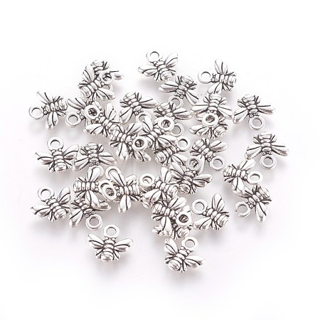 Tibetan Style Alloy Charms X-TIBEP-A123292-AS-LF-1