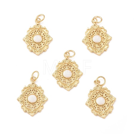 Eco-Friendly Brass Enamel Pendants KK-I698-06A-1