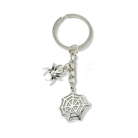 Tibetan Style Alloy Pendants Keychain KEYC-JKC00831-S-1