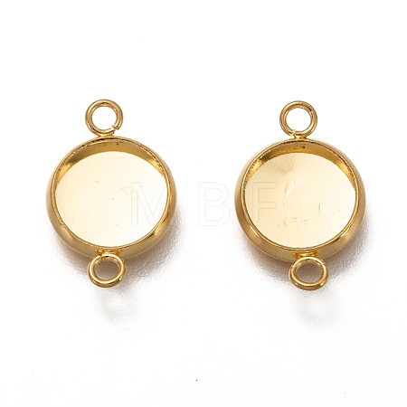 304 Stainless Steel Cabochon Connector Settings X-STAS-H130-23H-G-1