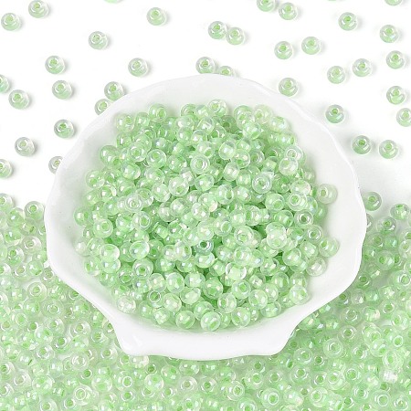 FGB Inside Colours Transparent Glass Seed Beads SEED-T009-01B-1