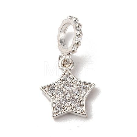 Brass Micro Pave Cubic Zirconia Pendants KK-D378-25S-1