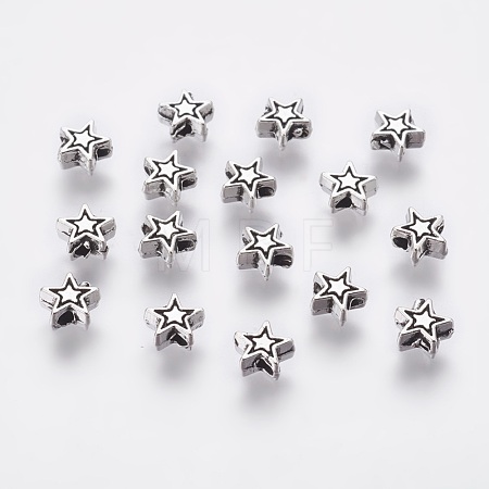 Tibetan Style Alloy Beads X-TIBEB-01-AS-RS-1