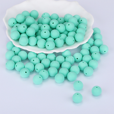 Round Silicone Focal Beads SI-JX0046A-38-1