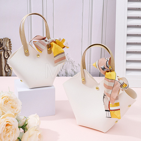 PU Leather Wedding Candy Tote Boxes CON-WH20031-002E-1