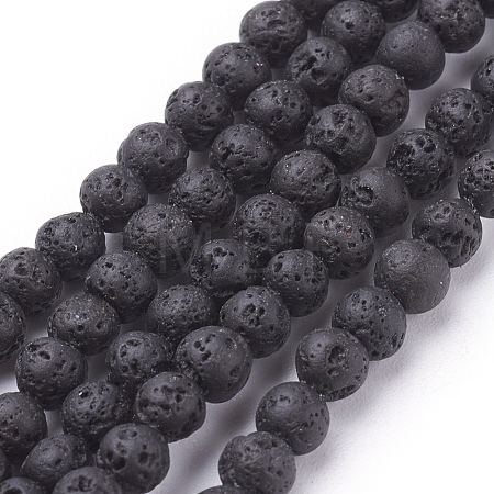 Natural Lava Rock Beads Strands X-g434-7-1