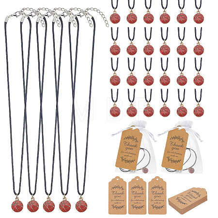 Waxed Cord Necklace NJEW-OC00011-1