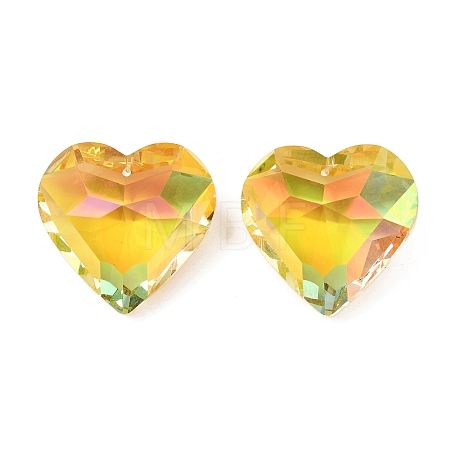 Electroplate Glass Charms EGLA-M028-01I-1