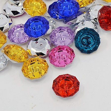 Acrylic Rhinestone Buttons BUTT-J003-M-1