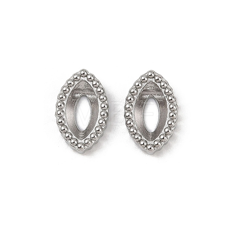304 Stainless Steel Rhinestone Cabochon Settings STAS-G356-04P-02-1