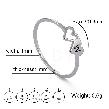 304 Stainless Steel Finger Rings for Women Men FS-WGB974C-68-1