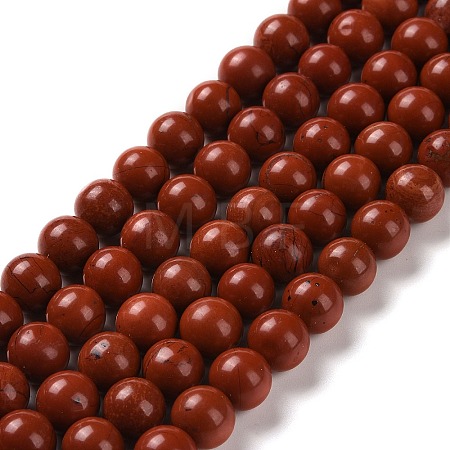 Natural Red Jasper Beads Strands X-G-I199-25-8mm-1