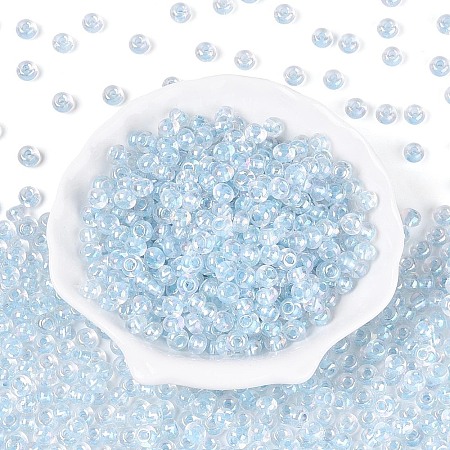FGB Inside Colours Transparent Glass Seed Beads SEED-T009-01D-1