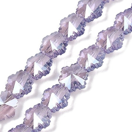 Electroplate Glass Beads Strands EGLA-B011-01A-PL04-1