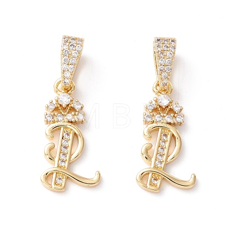 Eco-Friendly Brass Micro Pave Cubic Zirconia Pendants KK-K265-01G-L-1