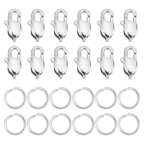 20Pcs 316 Surgical Stainless Steel Lobster Claw Clasps STAS-DC0002-30-1