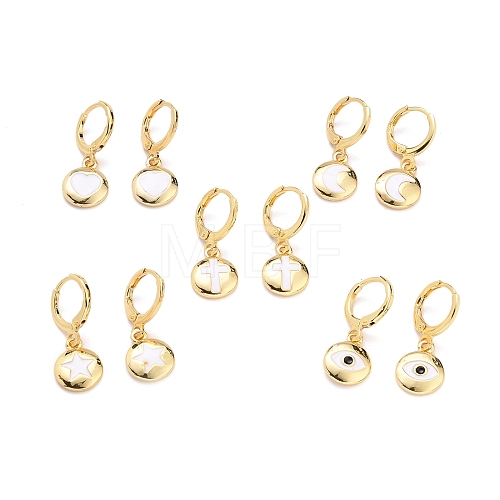Brass Huggie Hoop Earrings EJEW-JE04324-1