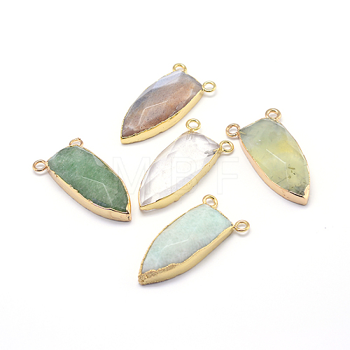 Natural Mixed Stone Faceted Triangle Pendants G-P089-59-1