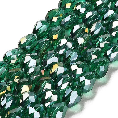 Electroplate Glass Beads Strands EGLA-D015-7x5mm-26-1