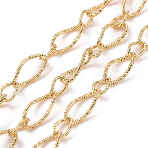 Brass Twisted Oval Link Chains CHC-K013-11G-1