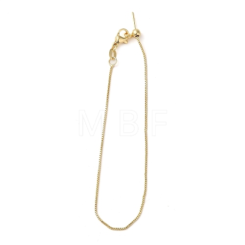 Rack Plating Brass Box Chain Bracelet Making KK-M285-04KCG-1