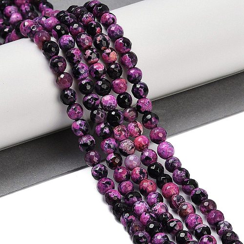 Natural Fire Crackle Agate Beads Strands G-C082-A01-41-1